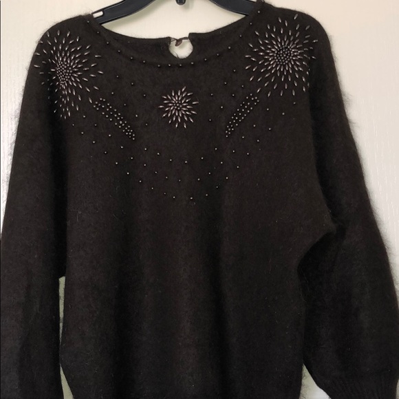 Rabbit Fur Beaded Sweater - Picture 2 of 8